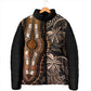 Polynesia Mixed African Dashiki Padded Jacket Afro-pacific Culture - Gold