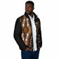 Polynesia Mixed African Dashiki Padded Jacket Afro-pacific Culture - Gold