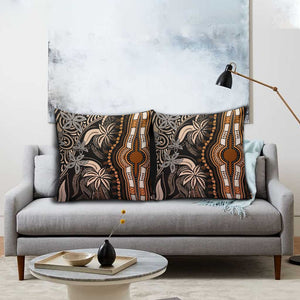 Polynesia Mixed African Dashiki Pillow Cover Afro-pacific Culture - Gold