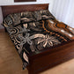Polynesia Mixed African Dashiki Quilt Bed Set Afro-pacific Culture - Gold