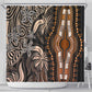Polynesia Mixed African Dashiki Shower Curtain Afro-pacific Culture - Gold