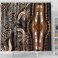 Polynesia Mixed African Dashiki Shower Curtain Afro-pacific Culture - Gold