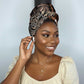 Polynesia Mixed African Dashiki Simple Headwrap Afro-pacific Culture - Gold