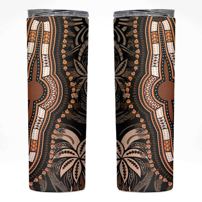 Polynesia Mixed African Dashiki Skinny Tumbler Afro-pacific Culture - Gold