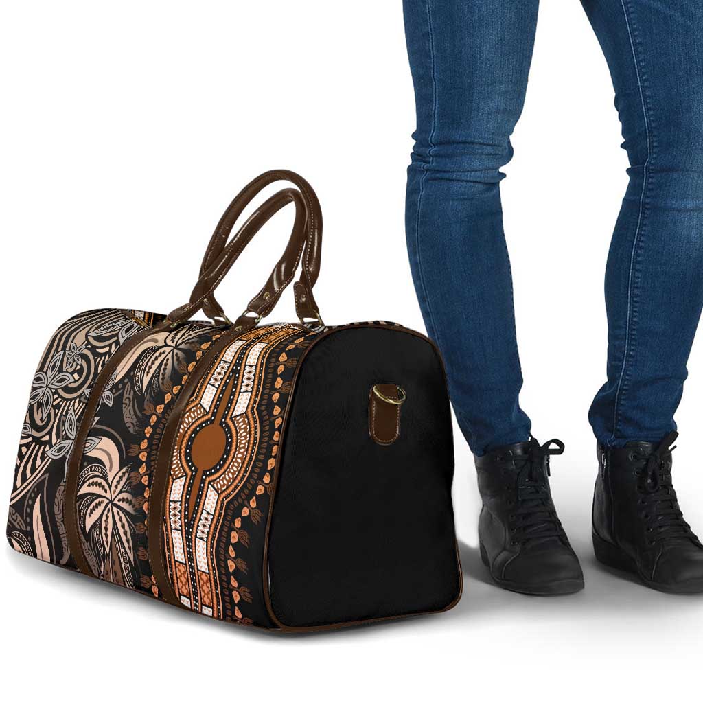 Polynesia Mixed African Dashiki Travel Bag Afro-pacific Culture - Gold