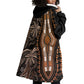 Polynesia Mixed African Dashiki Wearable Blanket Hoodie Afro-pacific Culture - Gold