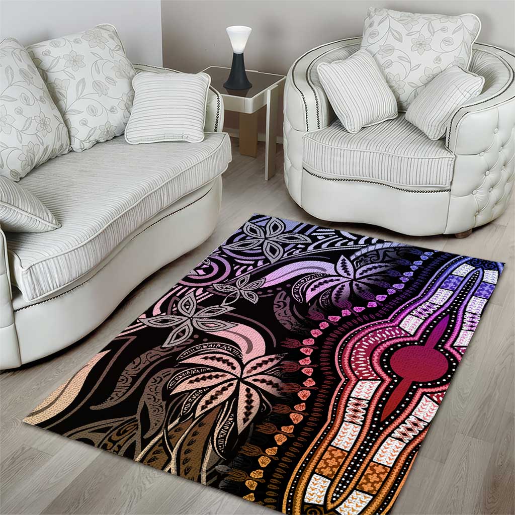 Polynesia Mixed African Dashiki Area Rug Afro-pacific Culture - Pastel