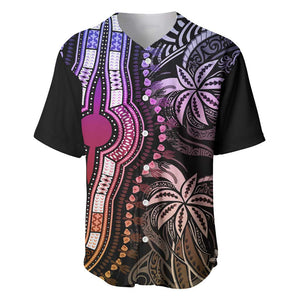 Polynesia Mixed African Dashiki Baseball Jersey Afro-pacific Culture - Pastel