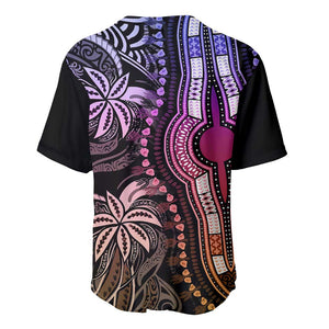 Polynesia Mixed African Dashiki Baseball Jersey Afro-pacific Culture - Pastel