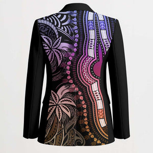 Polynesia Mixed African Dashiki Blazer Afro-pacific Culture - Pastel
