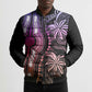 Polynesia Mixed African Dashiki Bomber Puffer Jacket Afro-pacific Culture - Pastel
