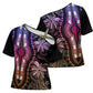 Polynesia Mixed African Dashiki Cross Shoulder Shirt Afro-pacific Culture - Pastel