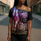 Polynesia Mixed African Dashiki Cross Shoulder Shirt Afro-pacific Culture - Pastel
