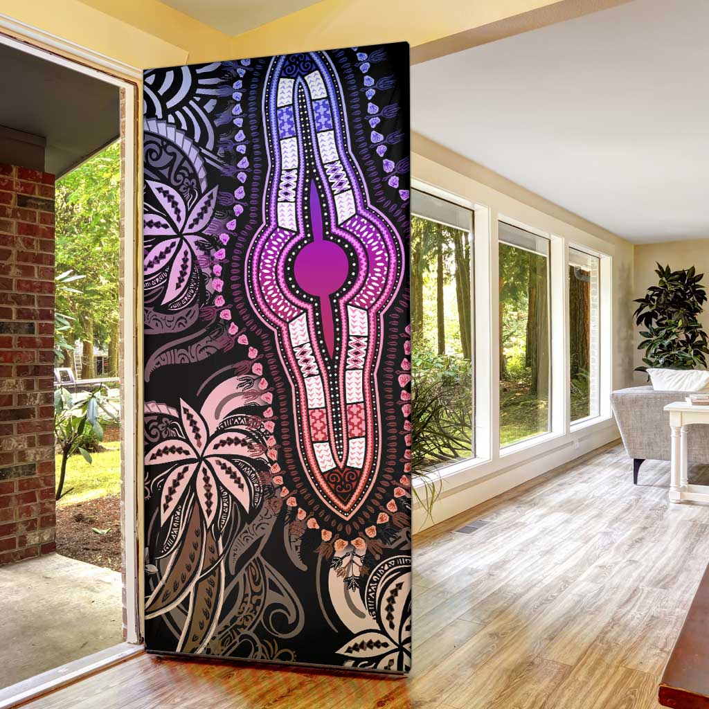 Polynesia Mixed African Dashiki Door Cover Afro-pacific Culture - Pastel