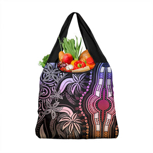 Polynesia Mixed African Dashiki Grocery Bag Afro-pacific Culture - Pastel