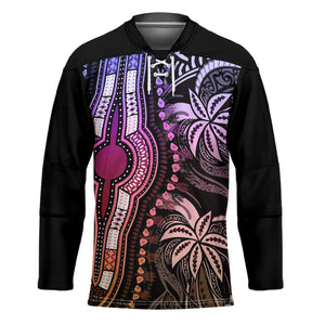 Polynesia Mixed African Dashiki Hockey Jersey Afro-pacific Culture - Pastel