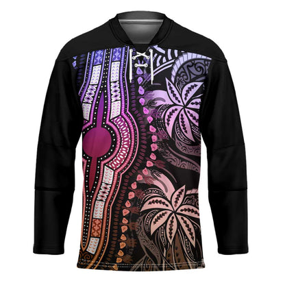 Polynesia Mixed African Dashiki Hockey Jersey Afro-pacific Culture - Pastel