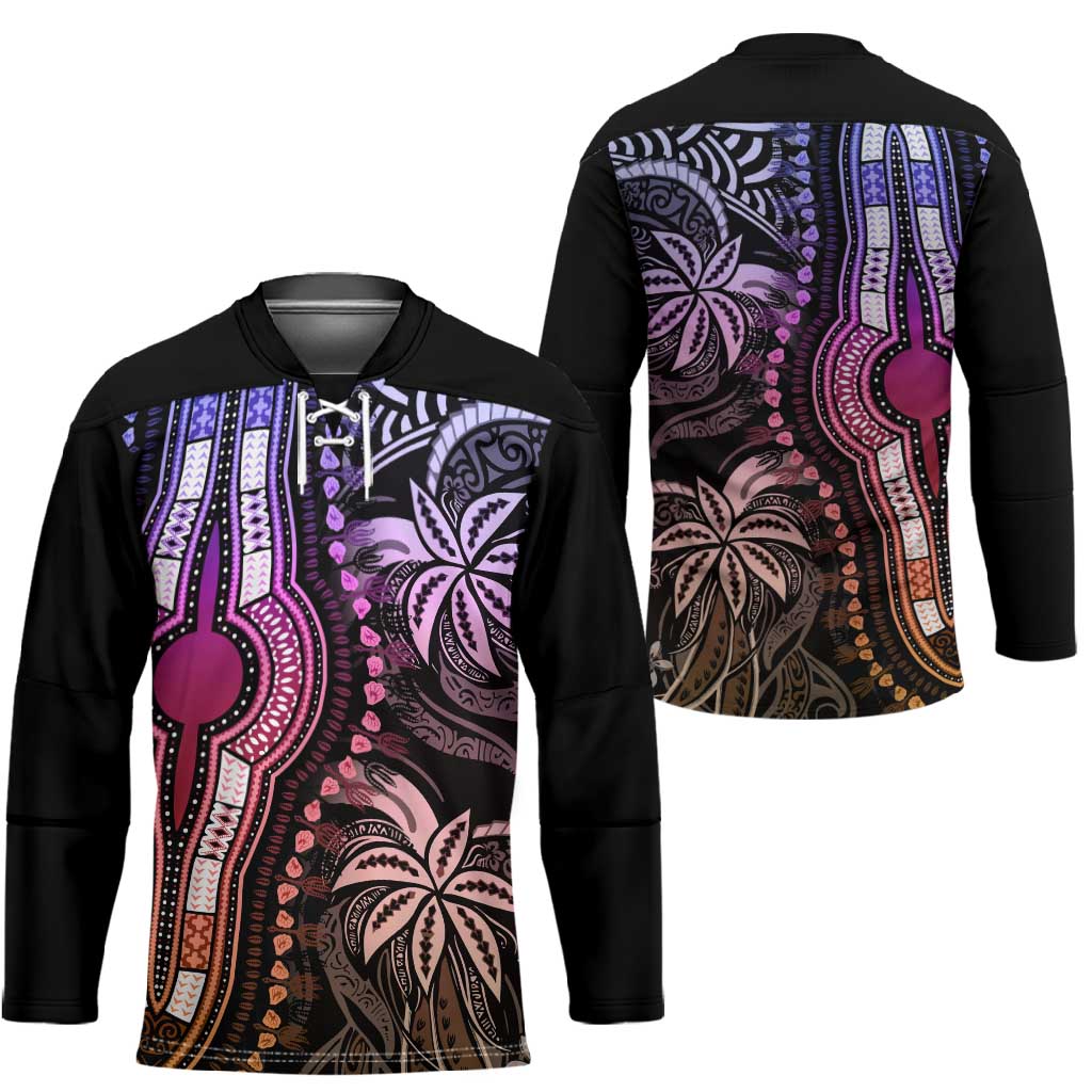 Polynesia Mixed African Dashiki Hockey Jersey Afro-pacific Culture - Pastel