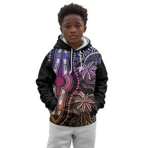Polynesia Mixed African Dashiki Kid Hoodie Afro-pacific Culture - Pastel