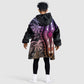 Polynesia Mixed African Dashiki Kid Wearable Blanket Hoodie Afro-pacific Culture - Pastel