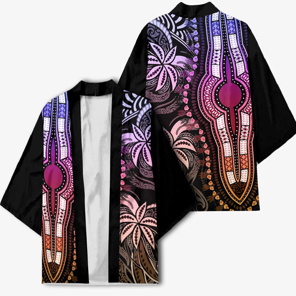 Polynesia Mixed African Dashiki Kimono Afro-pacific Culture - Pastel