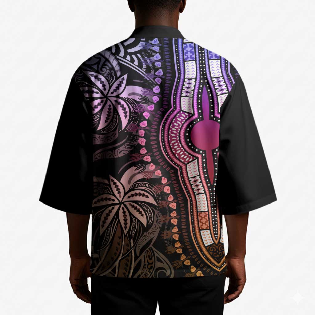 Polynesia Mixed African Dashiki Kimono Afro-pacific Culture - Pastel
