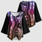 Polynesia Mixed African Dashiki Kimono Sleeve Blouse Afro-pacific Culture - Pastel