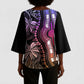 Polynesia Mixed African Dashiki Kimono Sleeve Blouse Afro-pacific Culture - Pastel