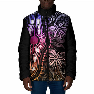 Polynesia Mixed African Dashiki Padded Jacket Afro-pacific Culture - Pastel