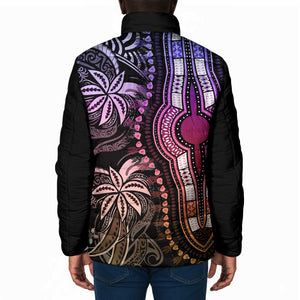 Polynesia Mixed African Dashiki Padded Jacket Afro-pacific Culture - Pastel