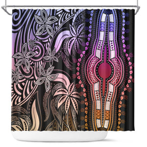 Polynesia Mixed African Dashiki Shower Curtain Afro-pacific Culture - Pastel