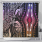 Polynesia Mixed African Dashiki Shower Curtain Afro-pacific Culture - Pastel