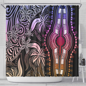 Polynesia Mixed African Dashiki Shower Curtain Afro-pacific Culture - Pastel