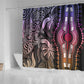 Polynesia Mixed African Dashiki Shower Curtain Afro-pacific Culture - Pastel