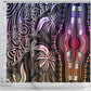 Polynesia Mixed African Dashiki Shower Curtain Afro-pacific Culture - Pastel