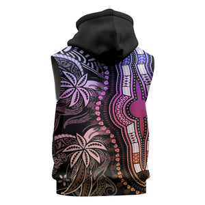 Polynesia Mixed African Dashiki Sleeveless Hoodie Afro-pacific Culture - Pastel - African Pride