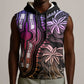 Polynesia Mixed African Dashiki Sleeveless Hoodie Afro-pacific Culture - Pastel - African Pride