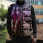 Polynesia Mixed African Dashiki Sleeveless Puffer Jacket Afro-pacific Culture - Pastel