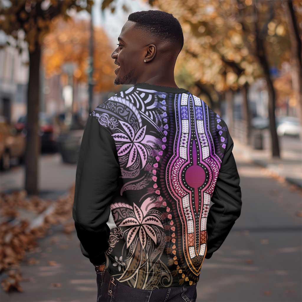 Polynesia Mixed African Dashiki Sweatshirt Afro-pacific Culture - Pastel