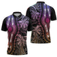Polynesia Mixed African Dashiki Zipper Polo Shirt Afro-pacific Culture - Pastel