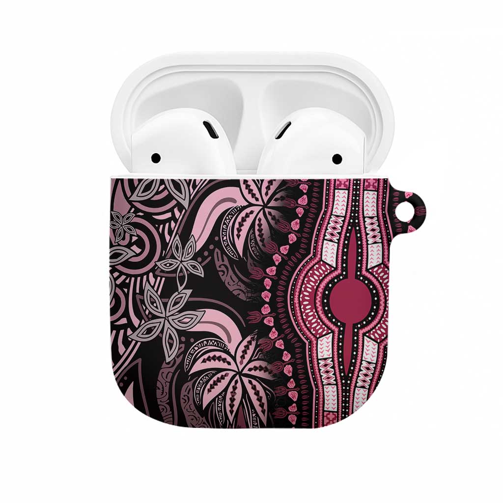 Polynesia Mixed African Dashiki AirPods Case Afro-pacific Culture - Pink