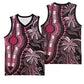 Polynesia Mixed African Dashiki Basketball Jersey Afro-pacific Culture - Pink - African Pride