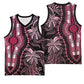 Polynesia Mixed African Dashiki Basketball Jersey Afro-pacific Culture - Pink LT9