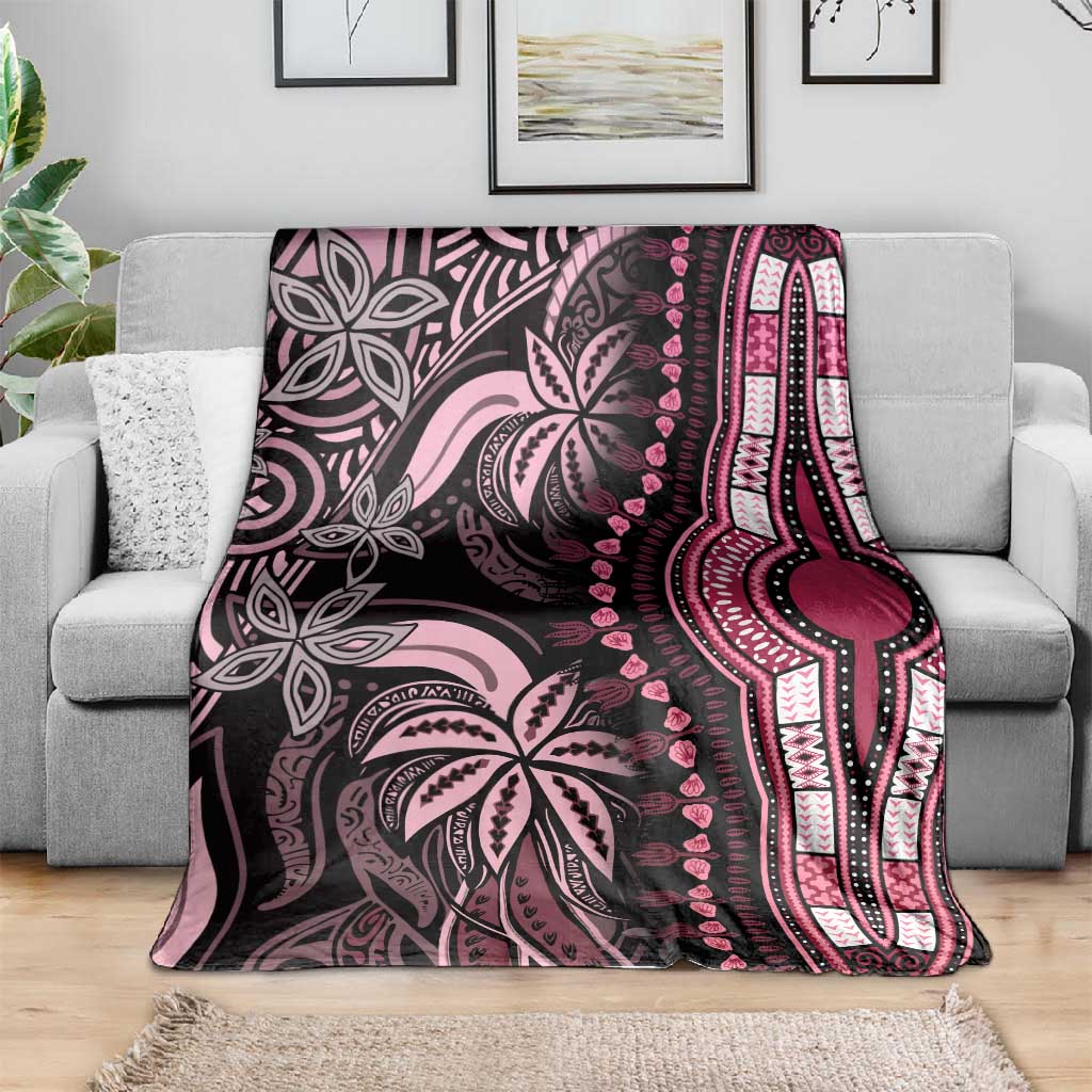 Polynesia Mixed African Dashiki Blanket Afro-pacific Culture - Pink