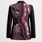 Polynesia Mixed African Dashiki Blazer Afro-pacific Culture - Pink