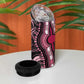 Polynesia Mixed African Dashiki 4 in 1 Can Cooler Tumbler Afro-pacific Culture - Pink