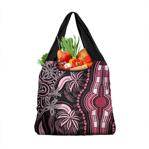 Polynesia Mixed African Dashiki Grocery Bag Afro-pacific Culture - Pink