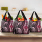Polynesia Mixed African Dashiki Grocery Bag Afro-pacific Culture - Pink
