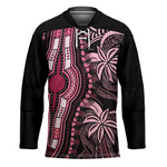 Polynesia Mixed African Dashiki Hockey Jersey Afro-pacific Culture - Pink