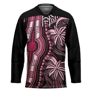 Polynesia Mixed African Dashiki Hockey Jersey Afro-pacific Culture - Pink